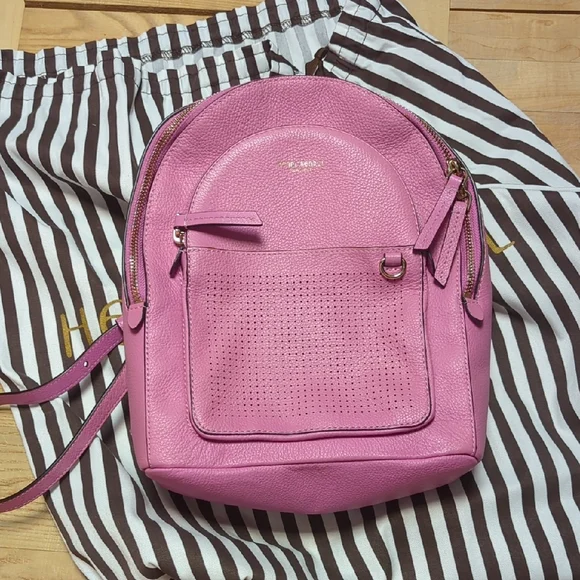 Henri Bendel Vibrant Pink Leather Backpack - Picture 1 of 12